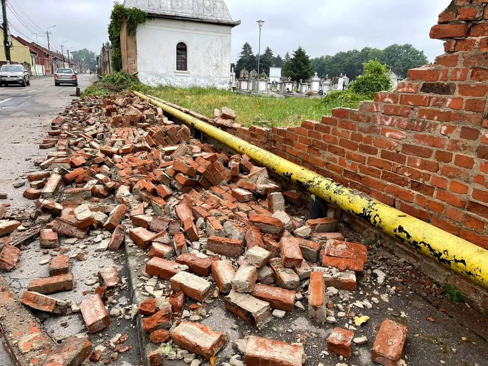 Furtună puternică în Timiş FOTO Facebook/Severe Weather Alert România