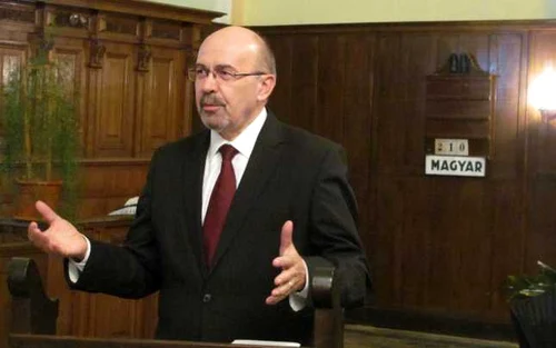 Dezvelirea plăcii comemorative Kos Karoly de la Timişoara Foto