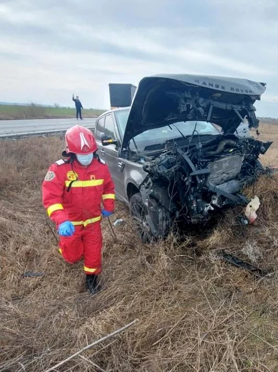Accidentul a avut loc pe DN2A FOTO ISU Ialomiţa