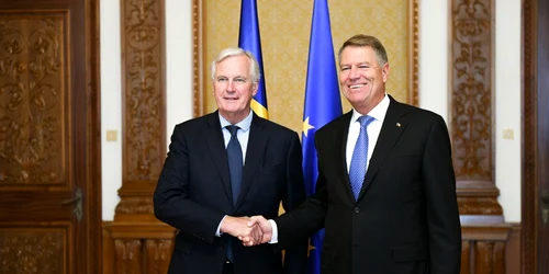 Michel Barnier si Klaus Iohannis FOTO presidency.ro