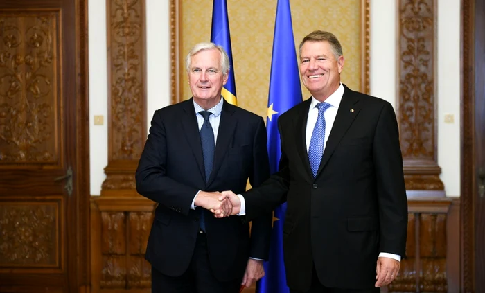 Michel Barnier şi Klaus Iohannis. FOTO presidency.ro