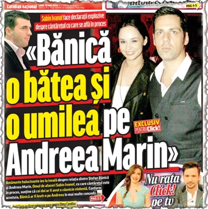 «Avocaţii şi psihologii lor ştiu  că Bănică o bătea pe Andreea»