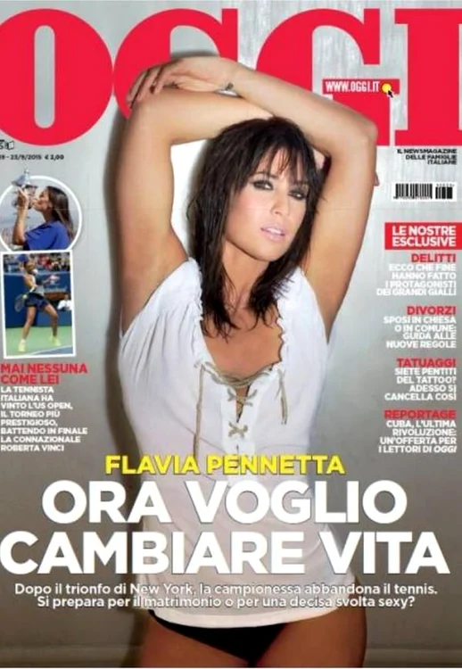 Flavia Pennetta pe coperta Oggi Magazine