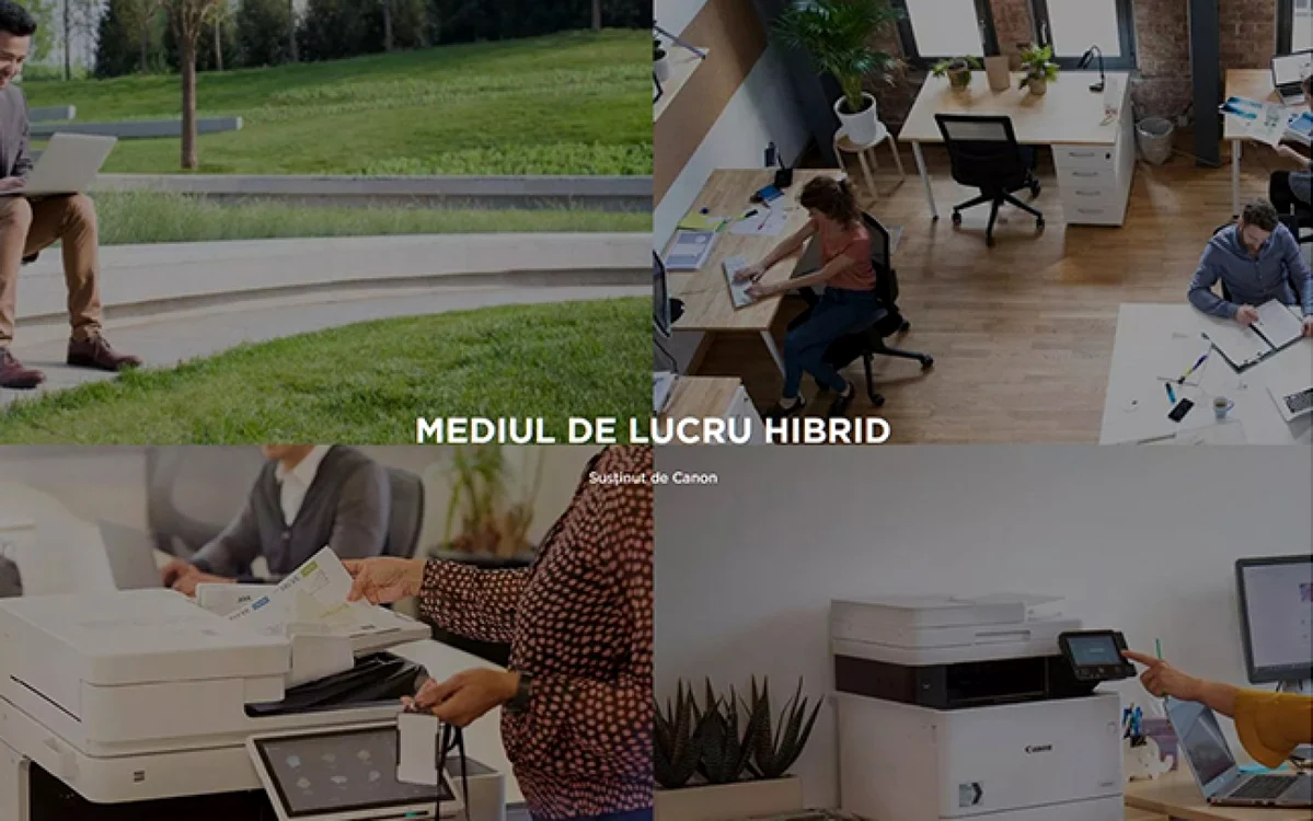 Canon susţine mediul de lucru hibrid.