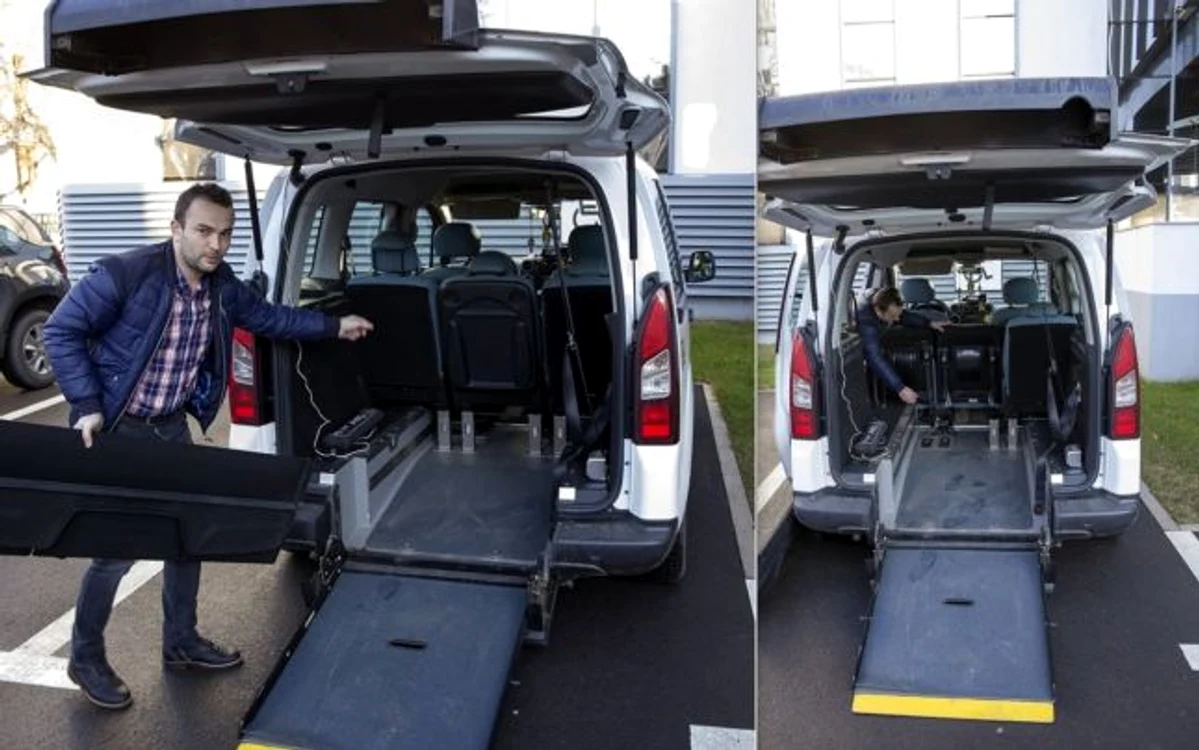 Taxiul de la Galaţi adaptat pentru oamenii în cărucioare FOTO Ionuţ Chirilă