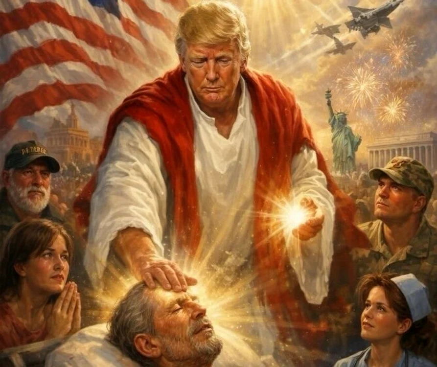 Trump, în chip de Iisus FOTO: X