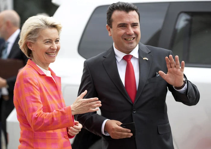 Ursula von der Leyen primita de Zoran Zaev la Skopje FOTO EPA-EFE