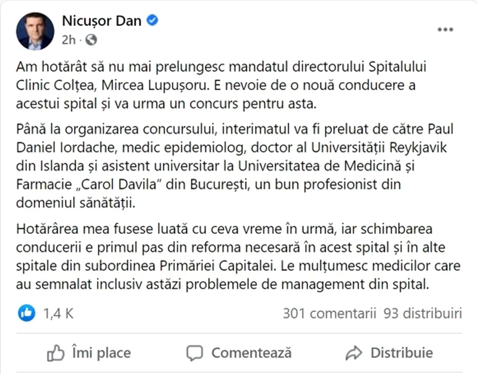 
    Nicușor dan a făcut anunțul pe FacebookSursa foto: Facebook/Nicușor Dan  