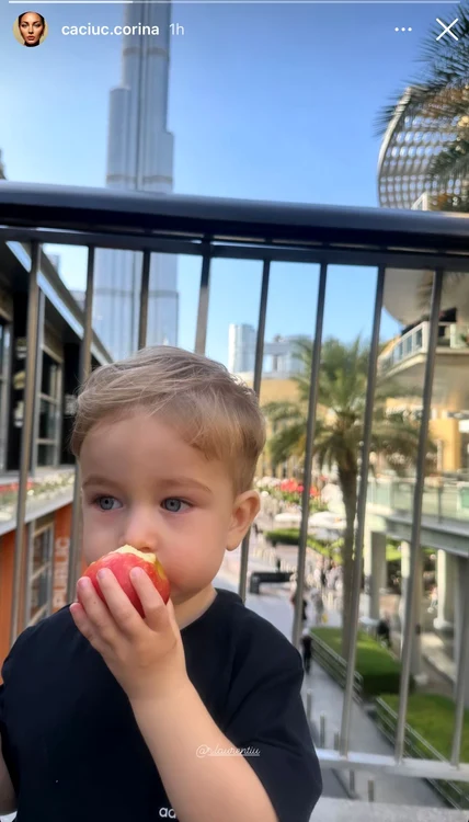Imaginea postată de Corina Caciuc pe InstaStory 