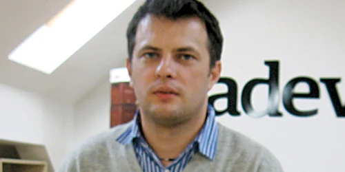 Emanuel Petruţ în redacţia Adevarul de Seară din Timişoara