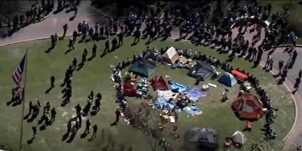 Tabara studenti protestatari Boston, captură video
