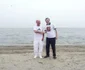 Traian Basescu la mare cu tinerii şi femeile din PMP FOTO Facebook Elena Udrea