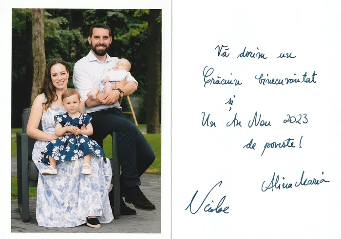 Alina Maria si Nicolae al Romaniei, de Craciun alaturi de copii, Mihai si Maria Alexandra pagina oficiala jpg