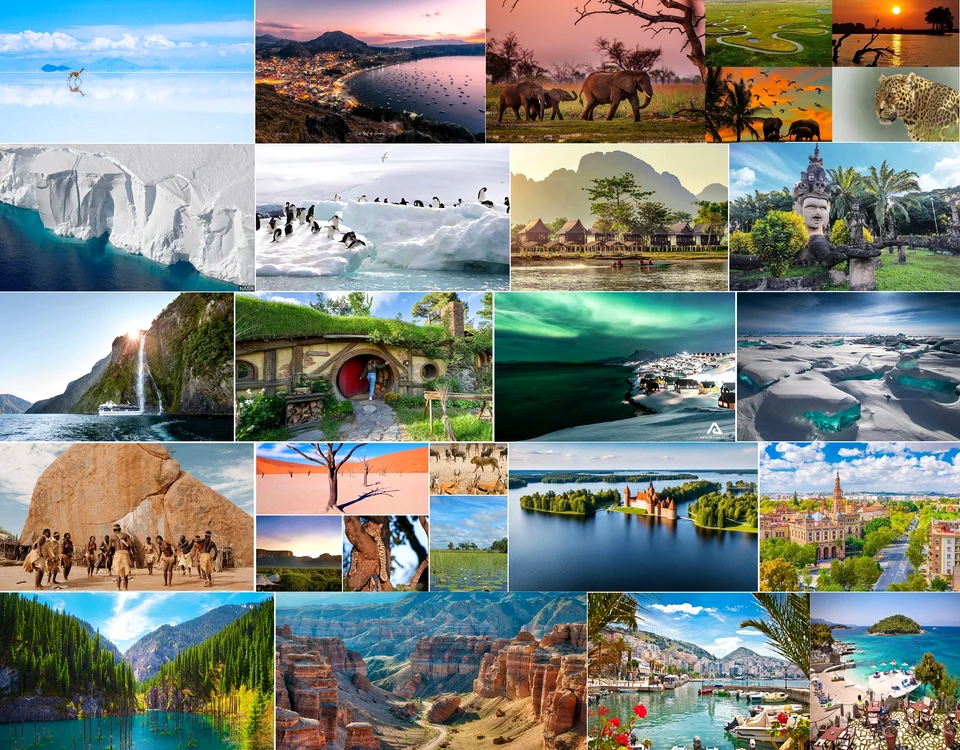 Colaj cu cele mai fascinante destinații de explorat în 2025 