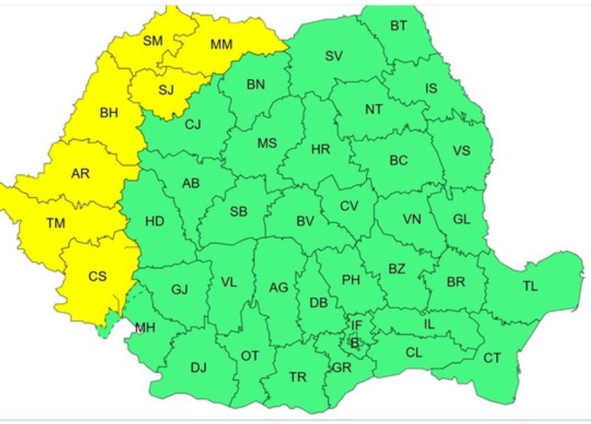 Cod galben de caniculă în vestul țării. Nopți tropicale și temperaturi deosebit de ridicate până miercuri, 12 august