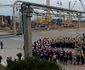 Protest la Șantierul Naval Mangalia FOTO BNS