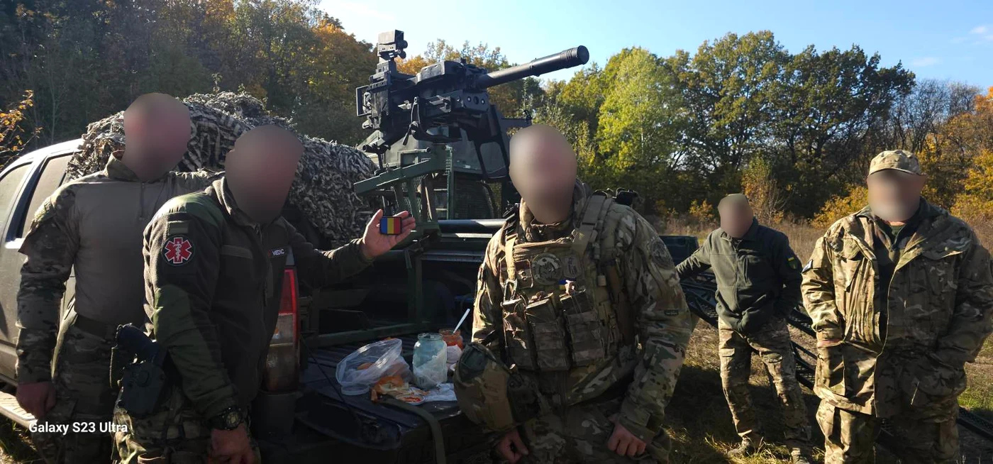 Getotac și camarazii săi pe frontul din Ucraina. FOTO: Arhivă personală
