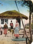 Casă la țară. Carte poștală de la începutul secolului XX (© iMAGO Romaniae)