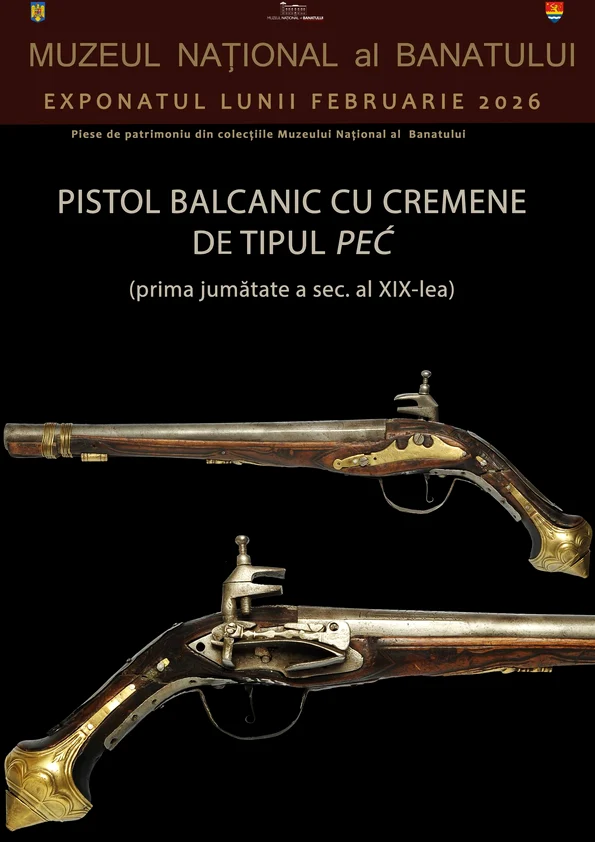 Pistol balcanic cu cremene de tip Peć - o piesă cu putere evocatoare din secolul al XIX-lea