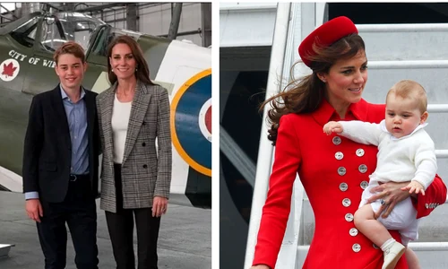 Kate Middleton și Prințul George colaj jpg