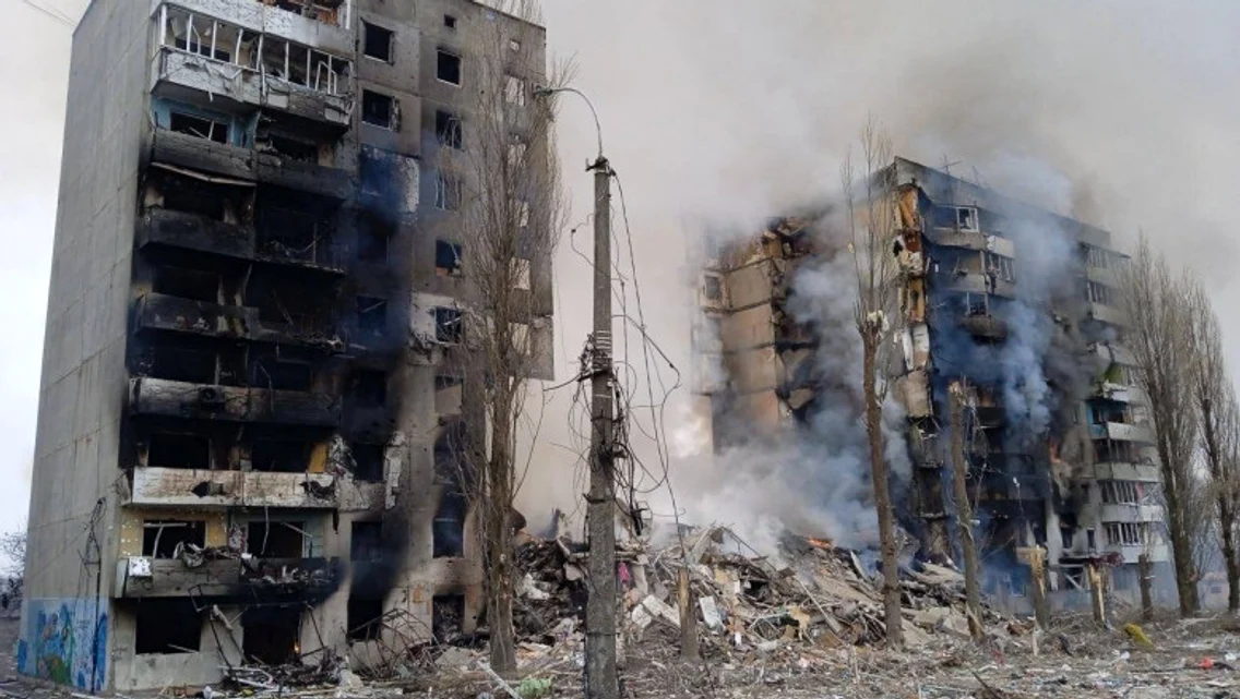 blocuri bombardate kiev
