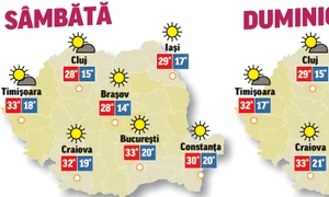 În următoarele două zile vremea va deveni din ce în ce mai caldă și temperaturile vor ajunge la pragul de caniculă jpeg