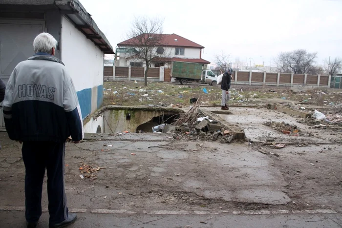 Dezastrul din zona străzii Castrului Roman din Galaţi FOTO C Crângan