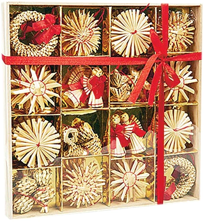 Set de ornamente din paie, 14 lei, la Lidl