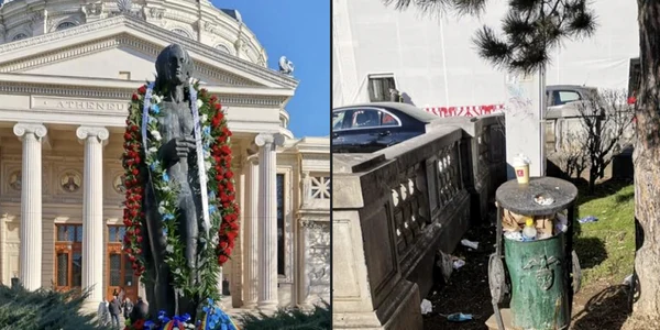 Gunoi la Ateneu Român