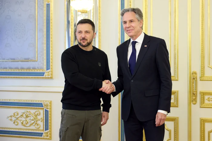 Secretarul de stat american Anthony Blinken, într-o vizită-surpriză la Kiev FOTO EPA-EFE