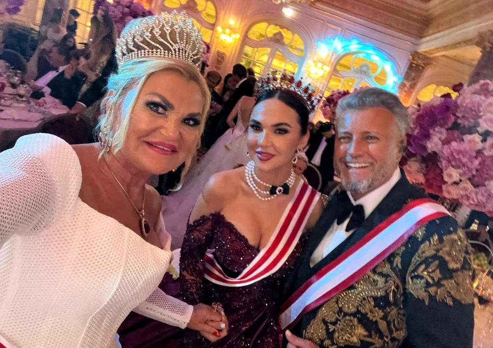 Cătălin Botezatu, în compania contesei, la Monaco Sursa: arhivă personală