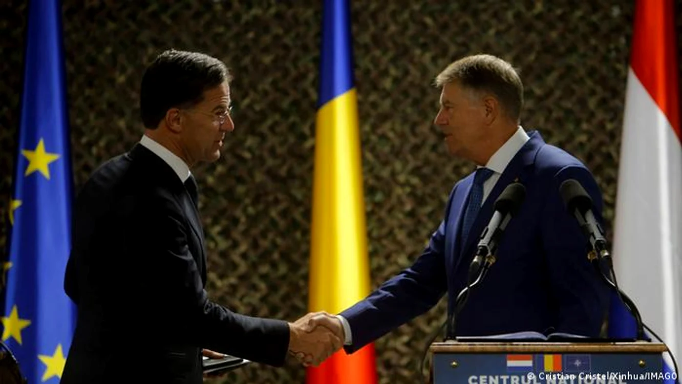 Premierul olandez Mark Rutte în România în octombrie 2022 alături de președintele Klaus Iohannis