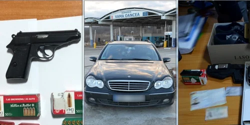 O parte din captura din vama Oancea FOTO Poliţia de Frontieră