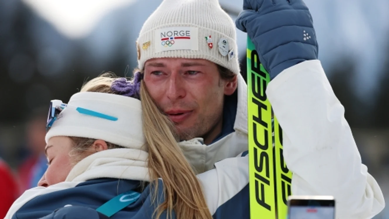 Sportivul norvegian suferă, deși sportul îi oferă motiv de bucurie  FOTO gazzetta.it