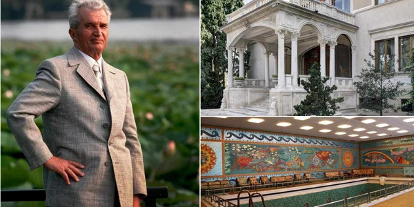 Nicolae Ceausescu si vila din Primaverii Foto Wikiepedia si Casaceausescu ro jpg