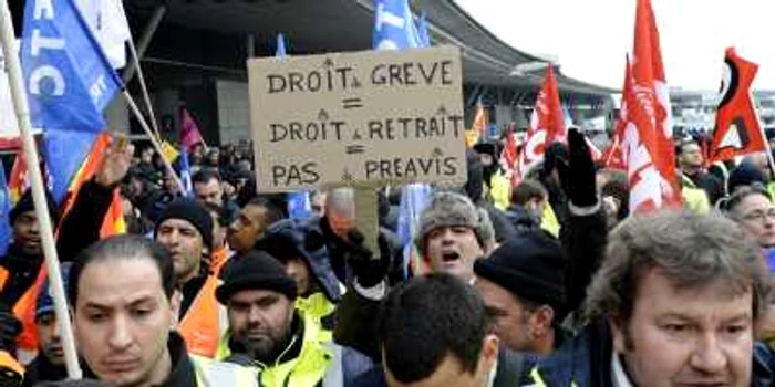 Sindicalişti francezi se pregătesc de greve FOTO AFP