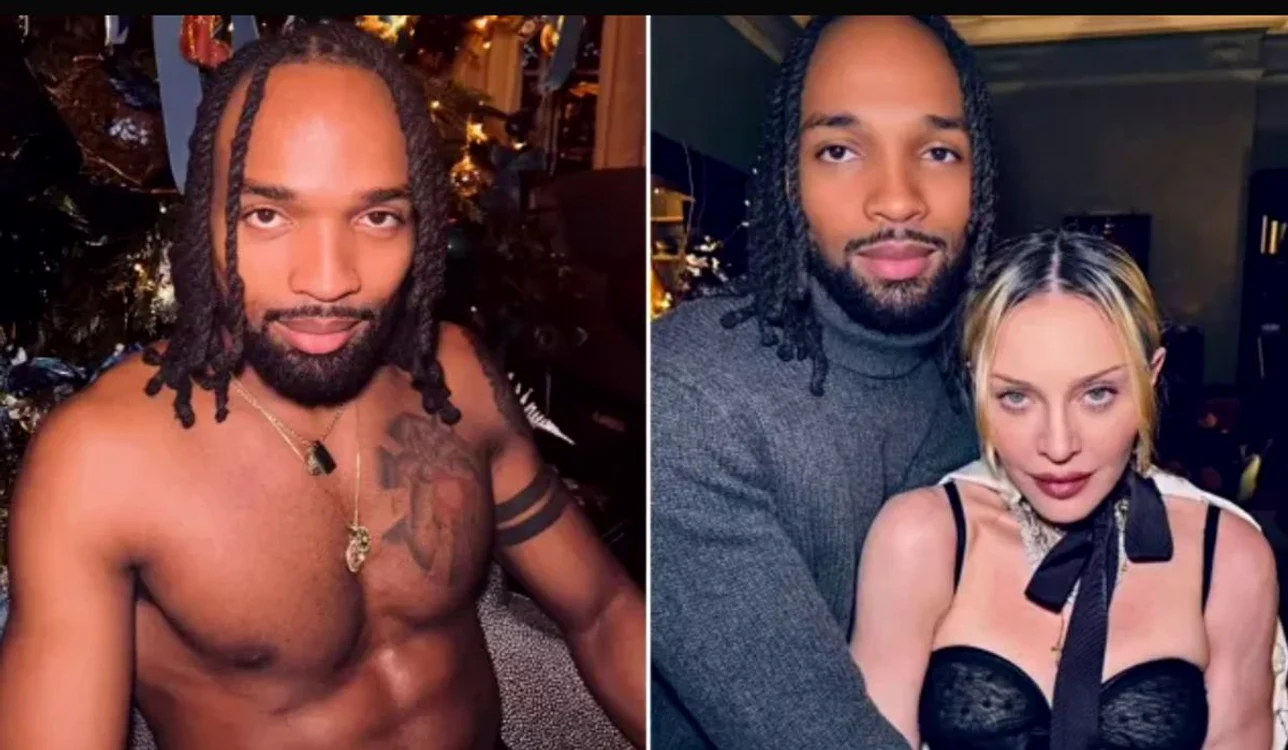 Colaj foto cu Madonna și iubitul ei, Akeem Morris