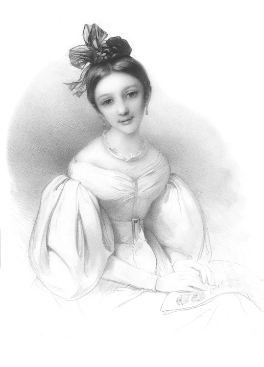Portretlatinerețe al Clarei Schumann (1819-1896)