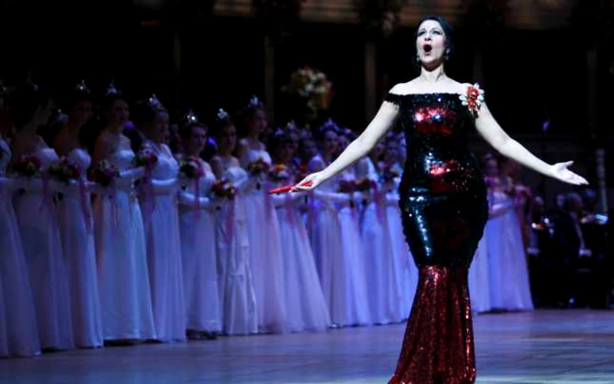 Angela Gheorghiu la Balul Operei din Viena FOTO Reuters