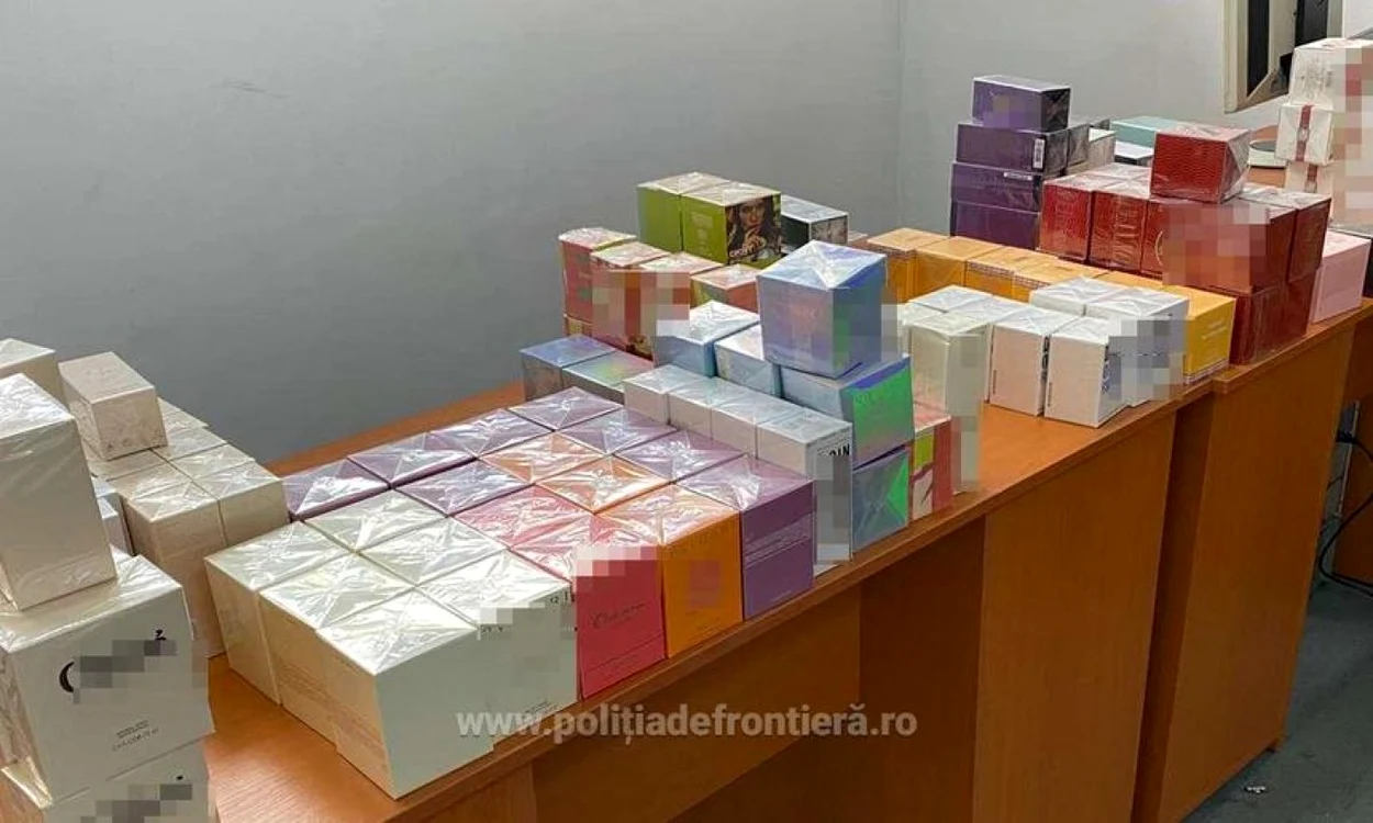 Parfumuri contrafăcute FOTO Poliţia de Frontieră