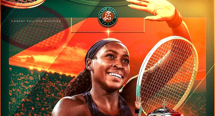 Coco Gauff, pe urmele Serenei Williams. Foto X/ Roland Garros