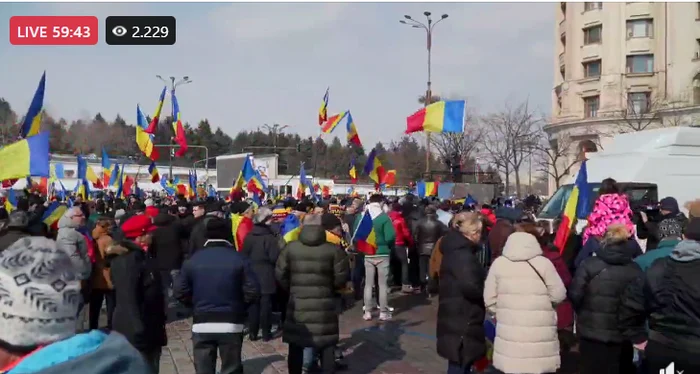 Protest AUR. FOTO captură Facebook