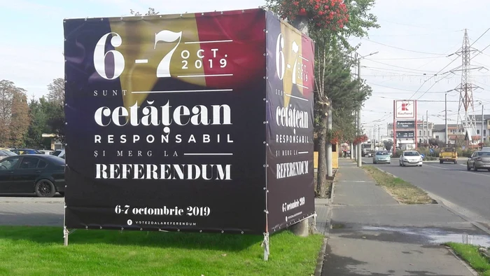 Banner pro-referendum pentru anul 2019 FOTO Ş.Both