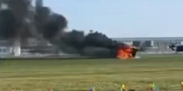o masina zburatoare a luat foc in china foto captura video png