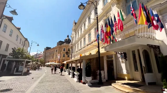 Stradă liniștită din Sibiu