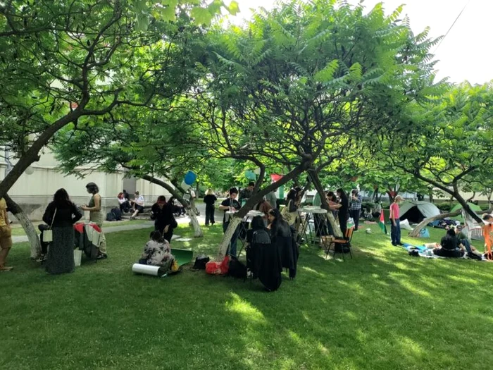 Protest pro Palestina la Universitatea București