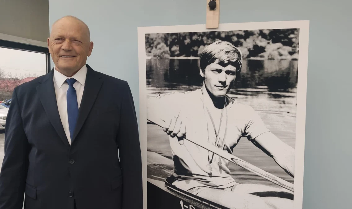 Vasile Dîba, primul român campion olimpic la kaiac FOTO: Călin Gavrilaș