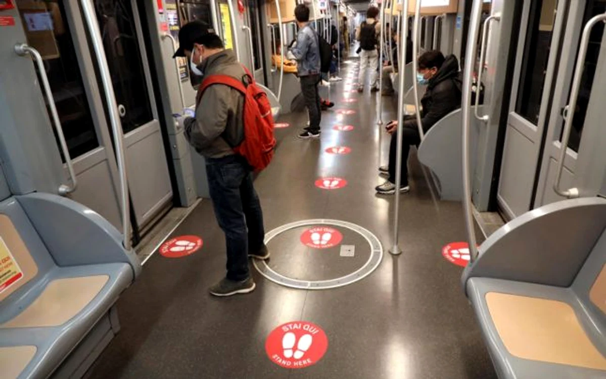 Metroul din Milano adaptat la coronvirus FOTO EPA-EFE