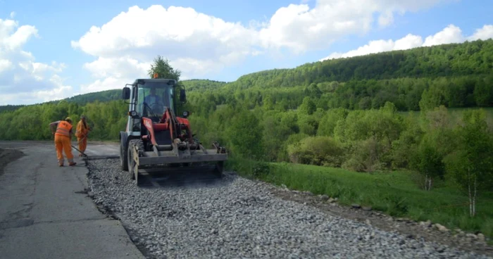 Lucrări la DJ 103L Râşca-Mănăstireni FOTO Cj Cluj