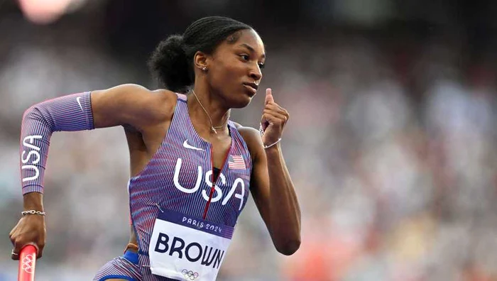 Kaylyn Brown, depășită pe ultimii metri de Femke Bol. Foto Getty images